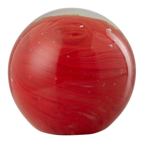Presse-papier En Verre "twister" 11cm Rouge