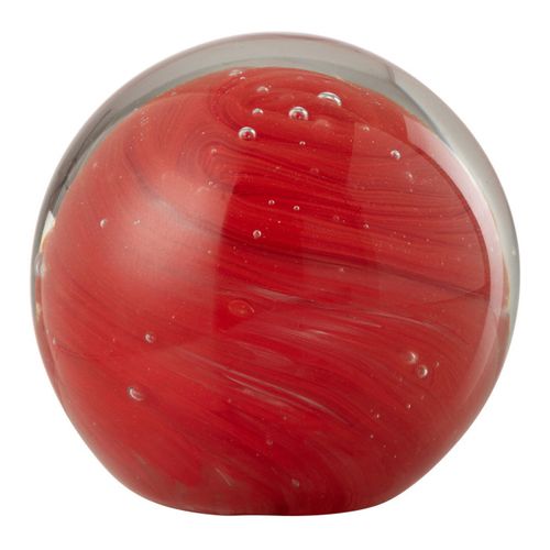 Presse-papier En Verre "twister" 13cm Rouge