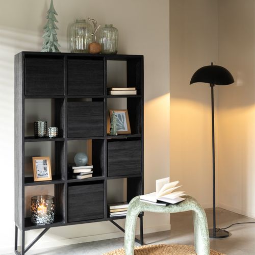 Presse-papier En Verre "méduse Cylindre" 29cm Noir