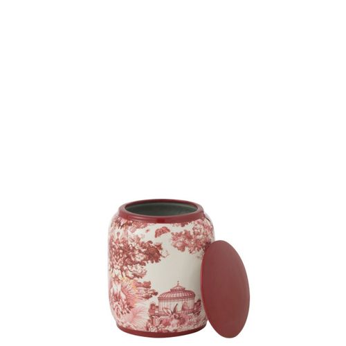 Pot En Porcelaine "moriko" 23cm Rouge et Blanc