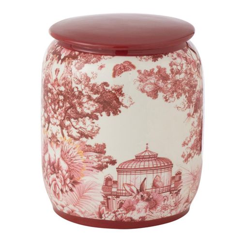 Pot En Porcelaine "moriko" 23cm Rouge et Blanc