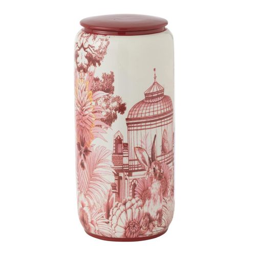 Pot En Porcelaine "moriko" 38cm Rouge et Blanc