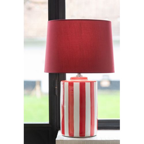 Lampe à Poser En Porcelaine "listra" 63cm Rouge