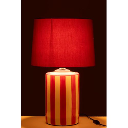 Lampe à Poser En Porcelaine "listra" 63cm Rouge
