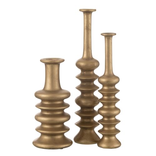 Vase Design En Argile "nebu" 60cm Doré