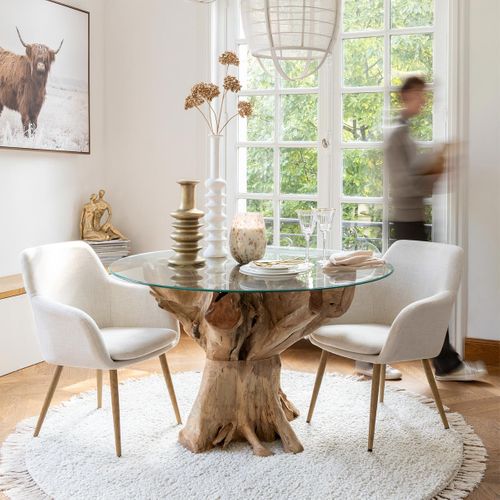 Vase Design En Argile "nebu" 38cm Doré