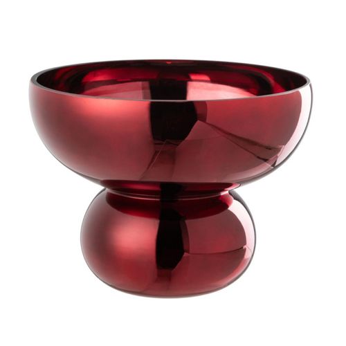 Photophore Design Bol "cléa" 23cm Rouge Foncé