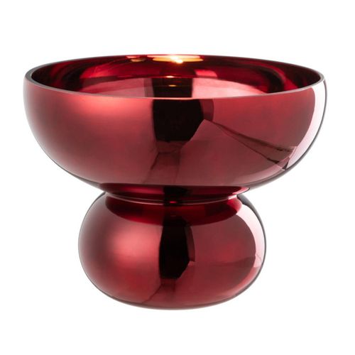 Photophore Design Bol "cléa" 23cm Rouge Foncé