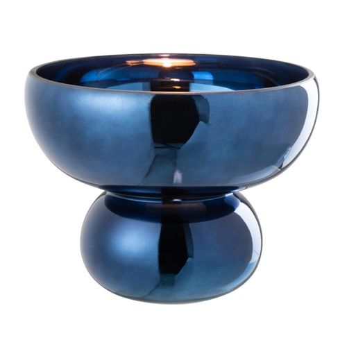 Photophore Design Bol "cléa" 23cm Bleu