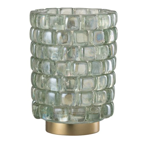 Photophore Mosaïque En Verre "harlan" 20cm Transparent