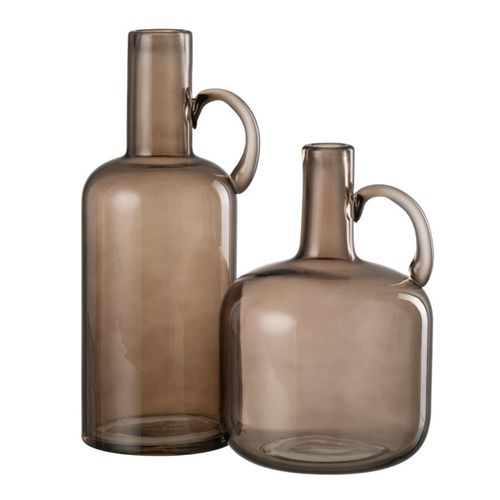 Vase Design Avec Anse "blognac" 32cm Gris