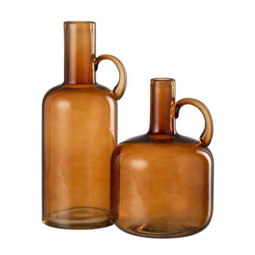 Vase Design Avec Anse "blognac" 32cm Marron