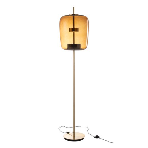 Lampadaire En Verre à LED "omar" 168cm Marron