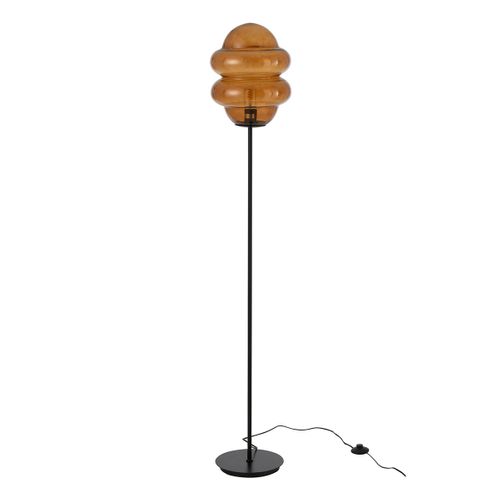 Lampadaire En Verre "cuillere Miel" 160cm Marron