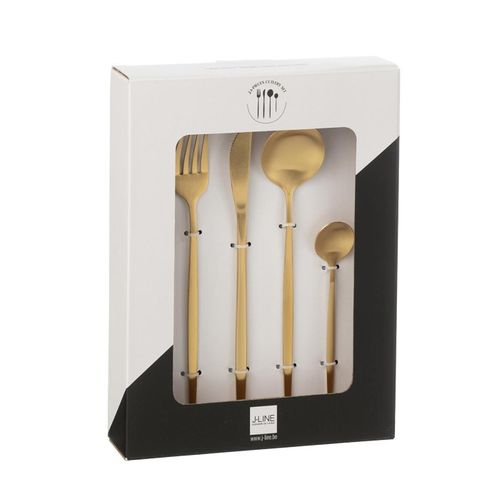 Ménagère 24 Pièces En Inox "mat" 27cm Doré