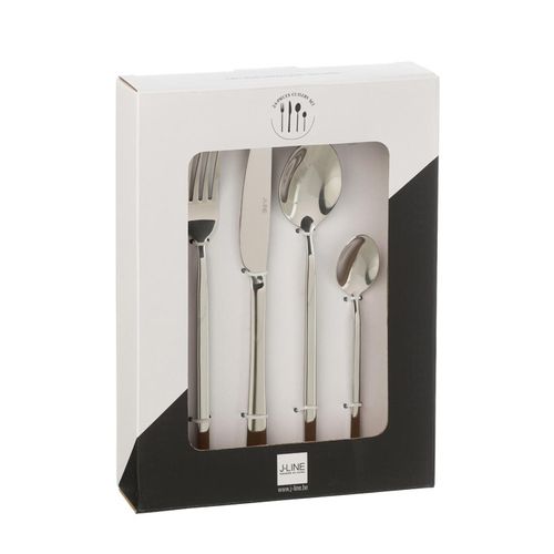 Ménagère 24 Pièces En Inox "brillant" 27cm Argent