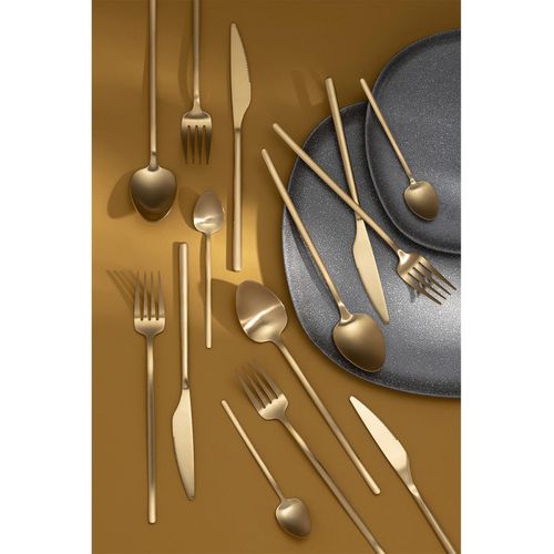 Ménagère 24 Pièces En Inox "irvin Mat" 27cm Doré