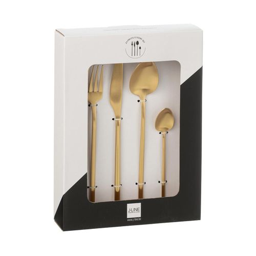 Ménagère 24 Pièces En Inox "irvin Mat" 27cm Doré