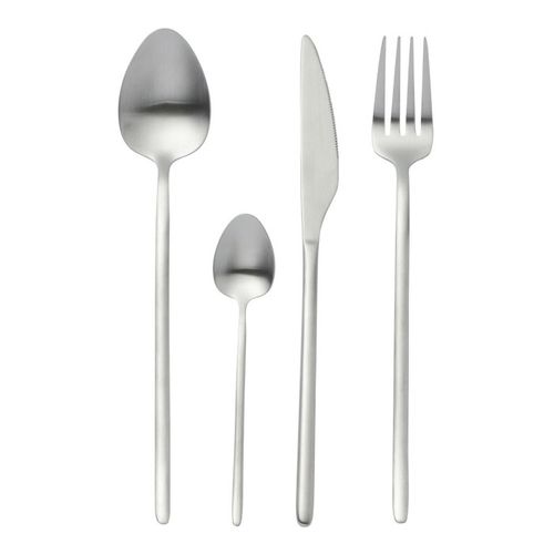 Ménagère 24 Pièces En Inox "irvin Mat" 27cm Argent