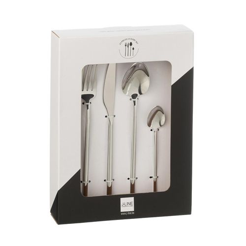 Ménagère 24 Pièces En Inox "irvin Brillant" 27cm Argent