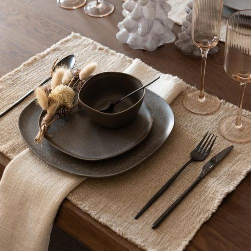 Ménagère 24 Pièces En Inox "irvin Mat" 27cm Noir