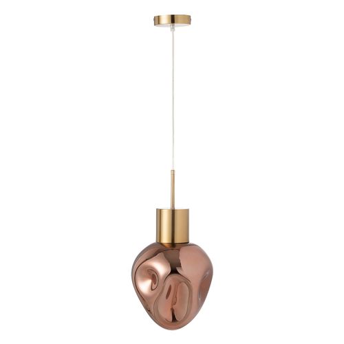 Lampe Suspension Design "kerri" 160cm Cuivre
