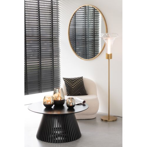 Lampadaire En Verre "vito" 155cm Transparent et Doré