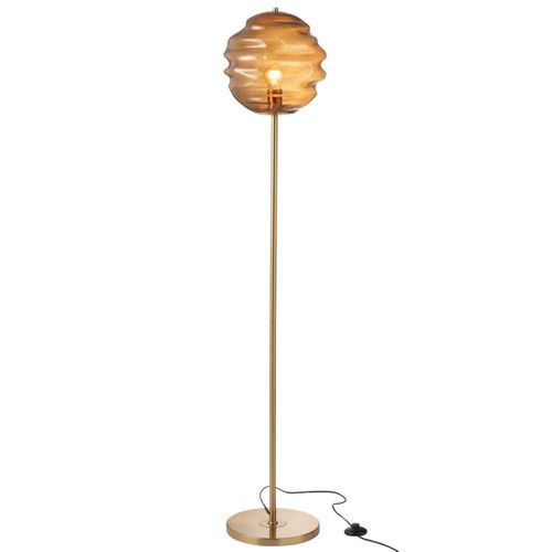 Lampadaire En Verre "ruche" 156cm Marron