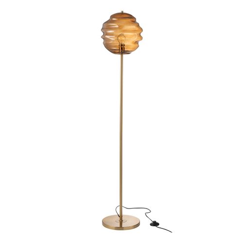 Lampadaire En Verre "ruche" 156cm Marron