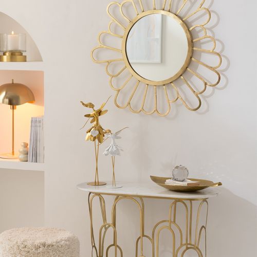 Lampe à Poser En Métal "elias" 56cm Doré