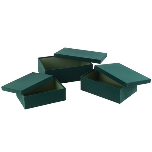 Lot De 3 Boîtes De Rangement "vaughn" 36cm Vert