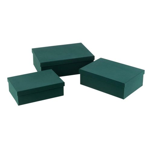 Lot De 3 Boîtes De Rangement "vaughn" 36cm Vert