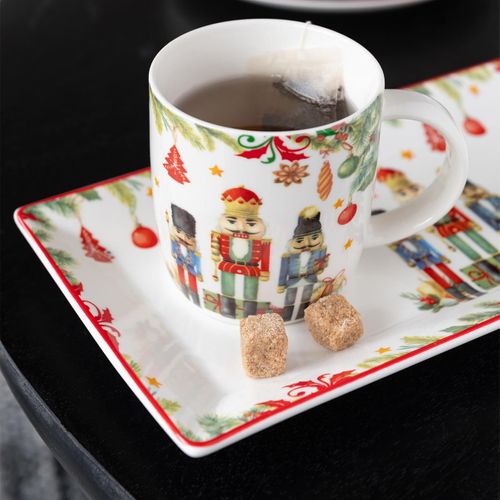 Assiette De Présentation De Noël "casse-noisette" 33cm Blanc