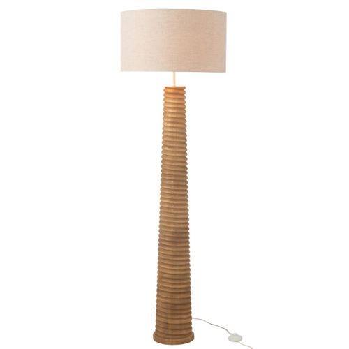 Lampadaire Filetage En Bois "ailanthus" 160cm Naturel