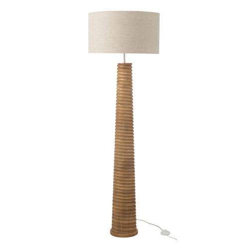 Lampadaire Filetage En Bois "ailanthus" 160cm Naturel
