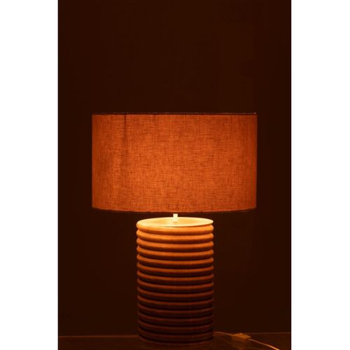 Lampe à Poser Filetage En Bois "ailanthus" 70cm Naturel