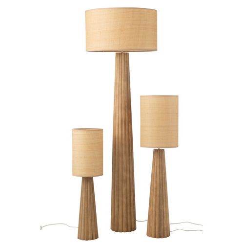Lampe à Poser Parapluie En Bois "ailanthus" 100cm Naturel