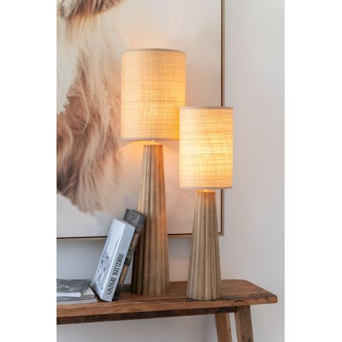 Lampe à Poser Parapluie En Bois "ailanthus" 100cm Naturel