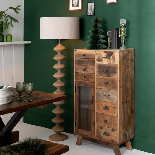 Lampadaire En Bois "chenille" 156cm Naturel