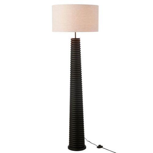 Lampadaire Filetage En Bois "ailanthus" 160cm Noir
