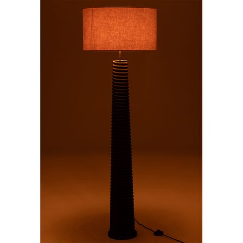 Lampadaire Filetage En Bois "ailanthus" 160cm Noir