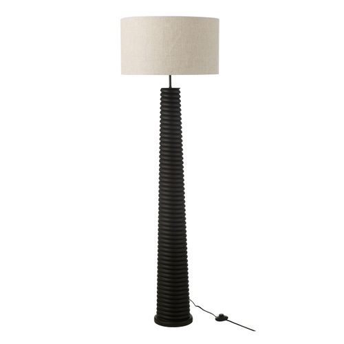 Lampadaire Filetage En Bois "ailanthus" 160cm Noir