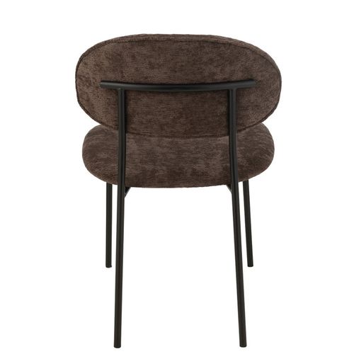 Chaise Design "anise" 82cm Marron Foncé