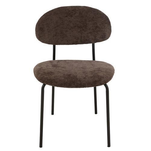 Chaise Design "anise" 82cm Marron Foncé