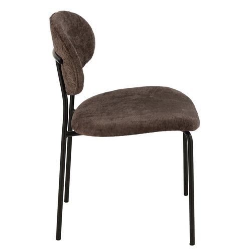 Chaise Design "anise" 82cm Marron Foncé