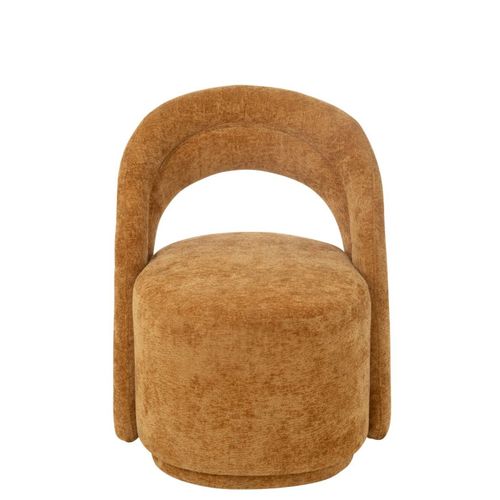 Fauteuil Design Arrondi "anise" 80cm Ocre