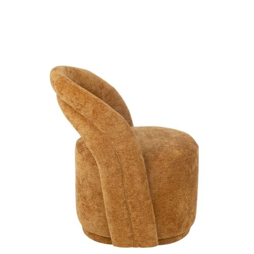Fauteuil Design Arrondi "anise" 80cm Ocre