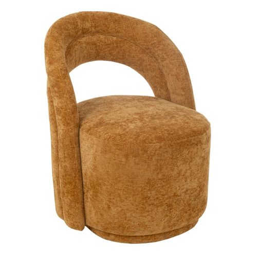 Fauteuil Design Arrondi "anise" 80cm Ocre