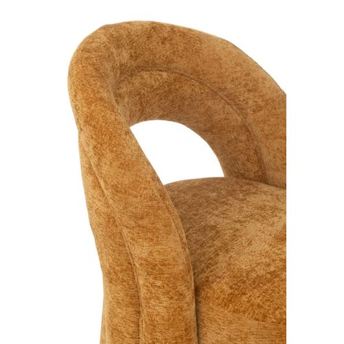 Fauteuil Design Arrondi "anise" 80cm Ocre