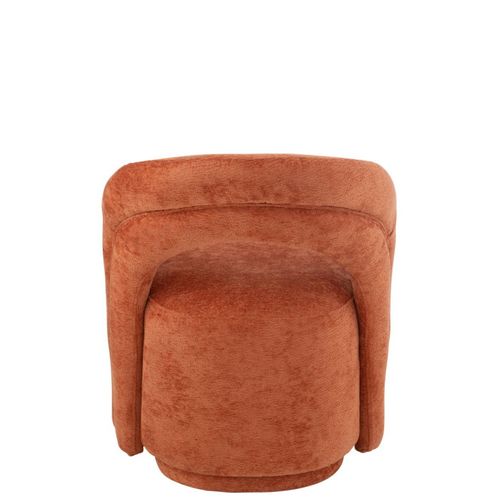 Fauteuil Design Arrondi "anise" 80cm Orange Rouille